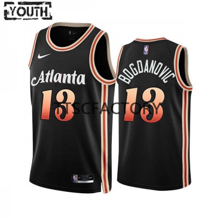Atlanta Hawks Bogdan Bogdanovic 13 Nike 2022-23 City Edition Musta Lasten Pelipaidat Swingman
